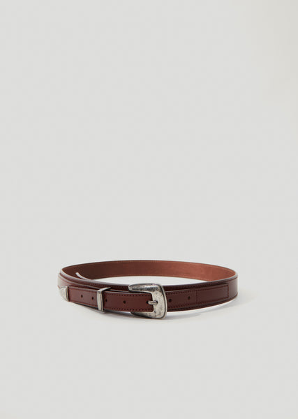 LEMAIRE | Minimal Leather Western Belt | BROWN | Women