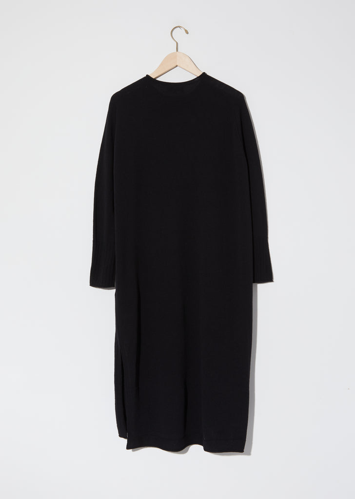 Knit Pullover Dress — Black