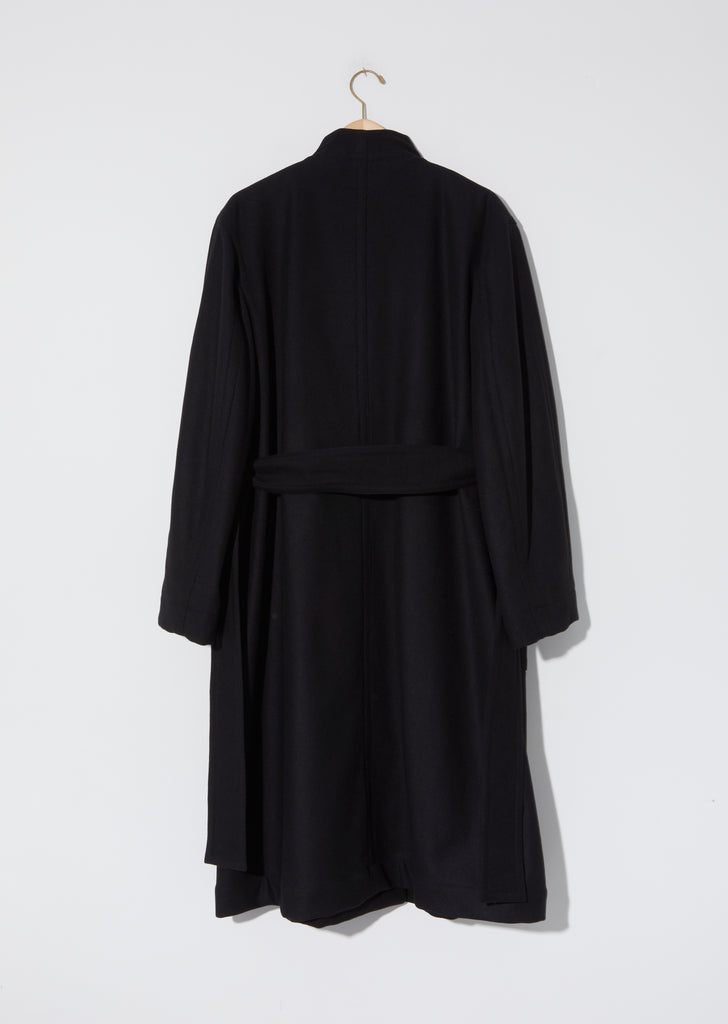 Wrapover Coat — Black