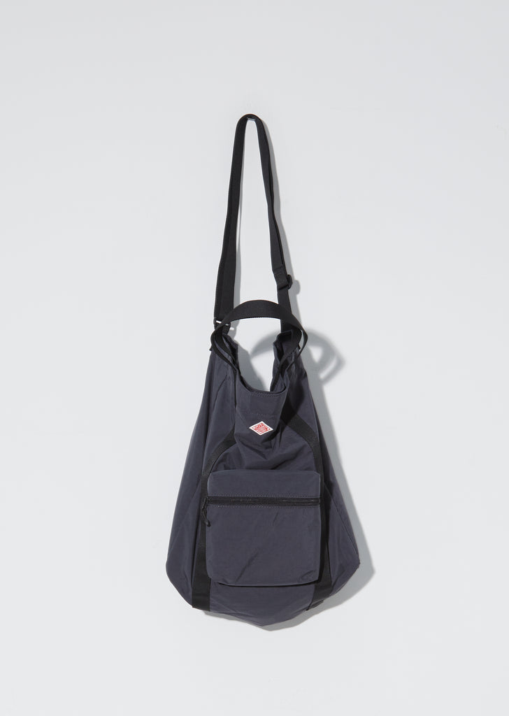Nylon Top Handle Tote — Deep Grey