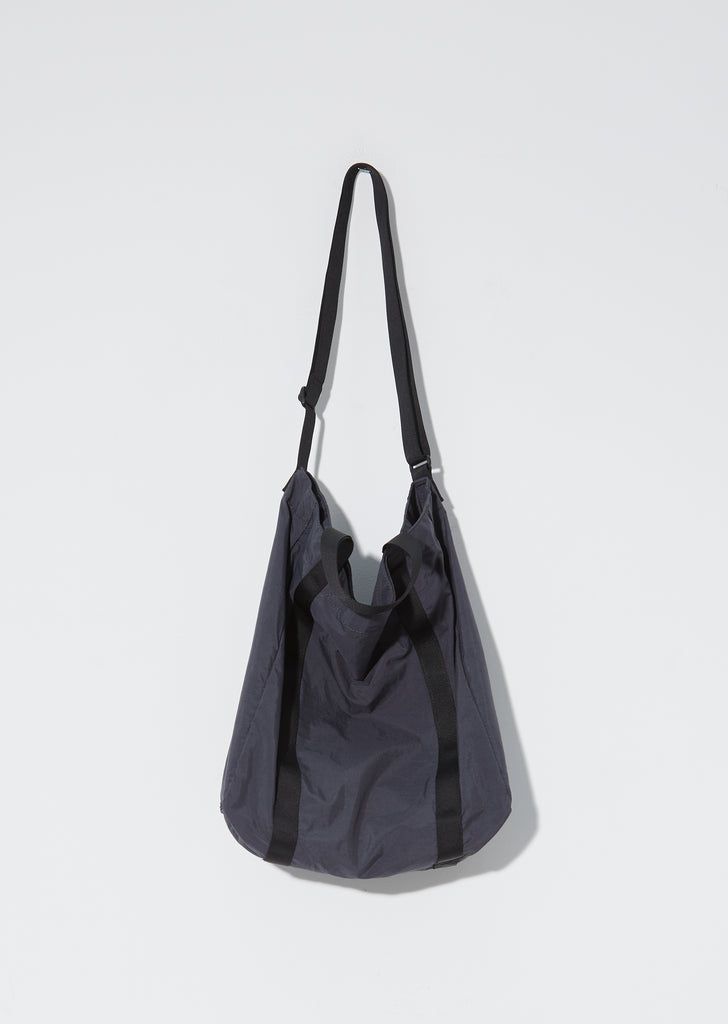Nylon Top Handle Tote — Deep Grey