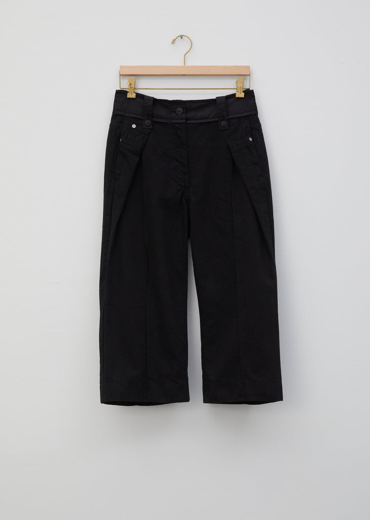 Denim & Taffeta Pants