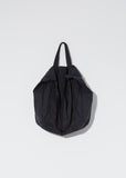 Nylon Top Handle Tote — Black