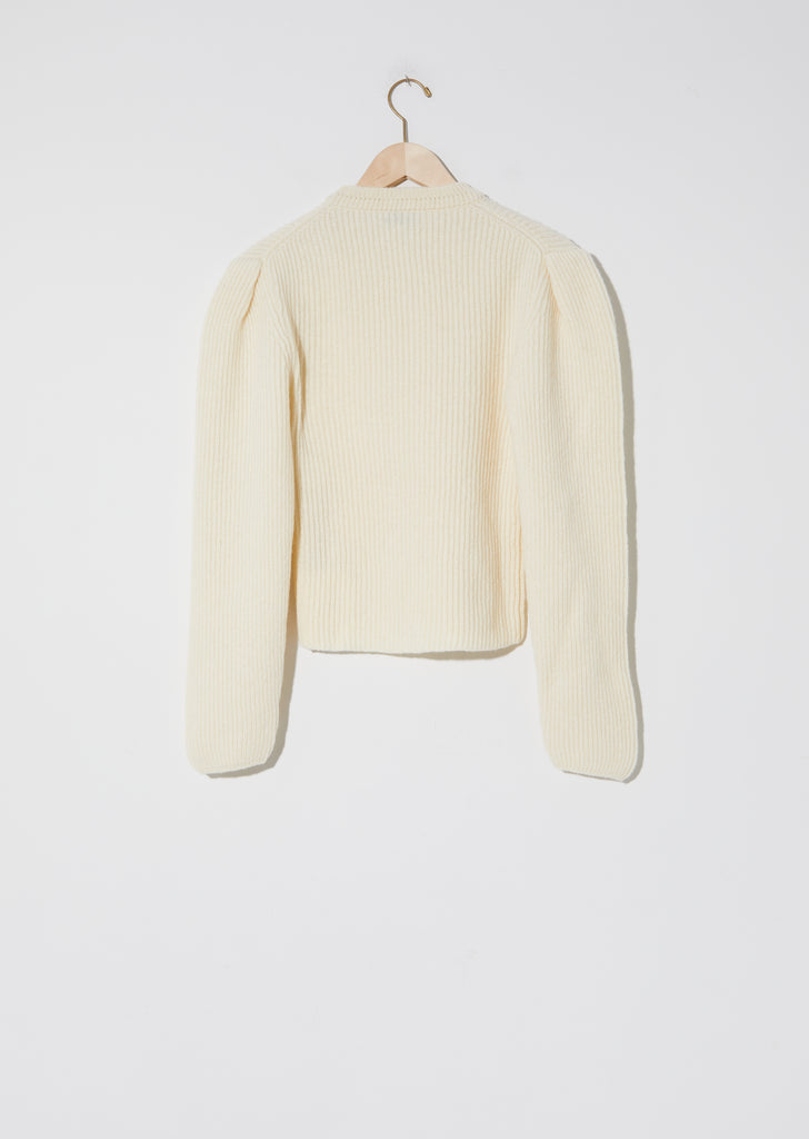 Puffy Sleeves Sweater — Chalk