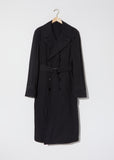 Unisex Cotton Trench Coat — Black
