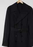 Unisex Cotton Trench Coat — Black