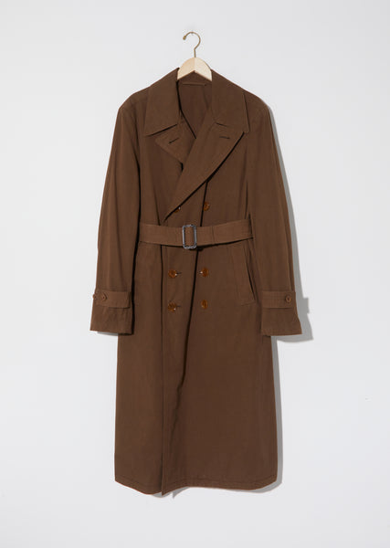 Unisex Cotton Trench Coat — Dark Brown – La Garçonne