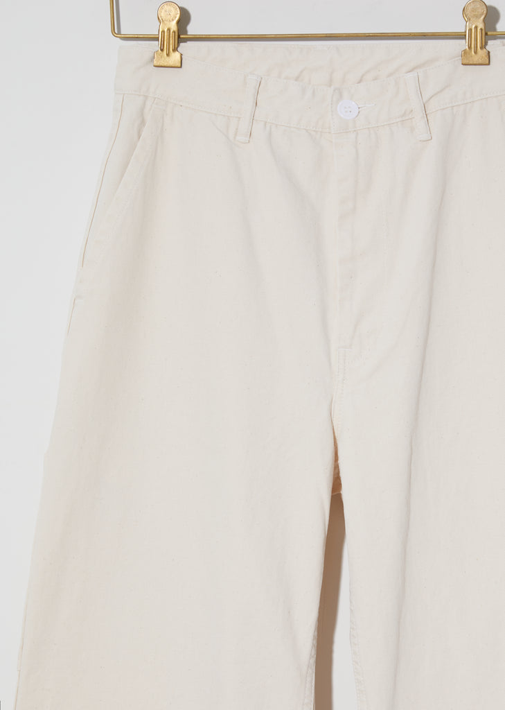 Women's Cotton Serge Work Pants — Ecru