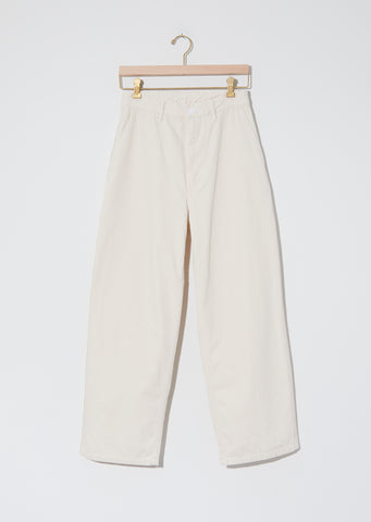 Women's Cotton Serge Work Pants — Ecru