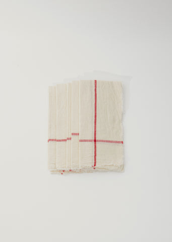 Color Dye Napkin Set - Red Stripe
