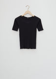 Pama Rib Organic Cotton Tee — Black