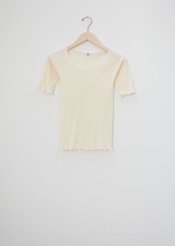 Pama Rib Organic Cotton Tee — Off White