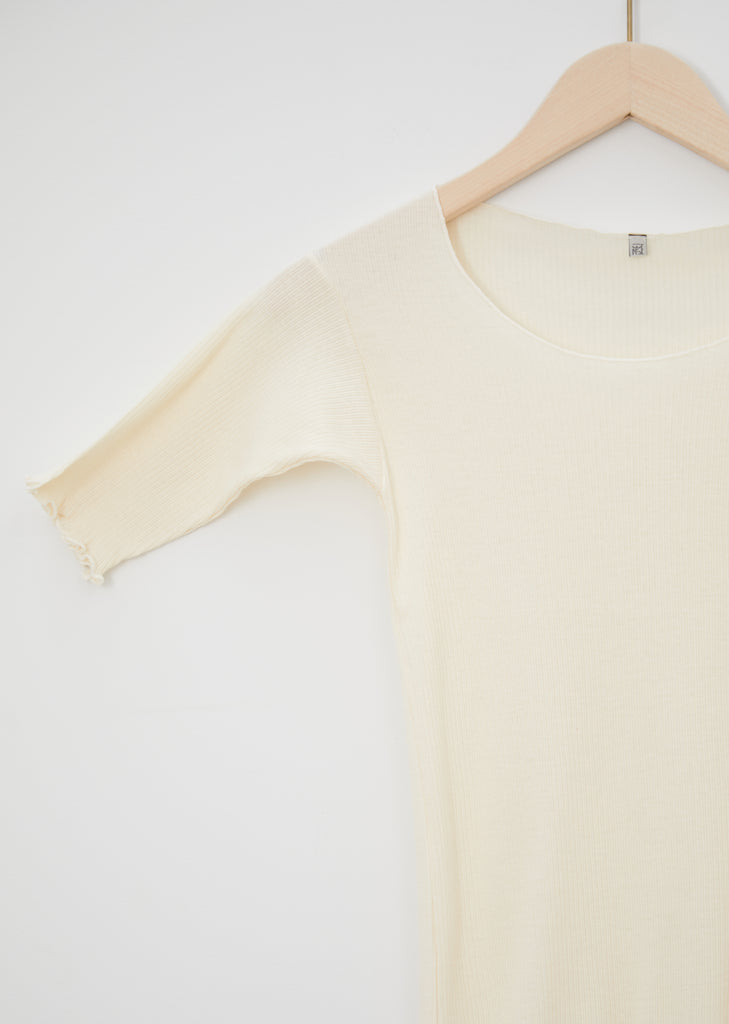 Pama Rib Organic Cotton Tee — Off White