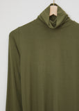 Bamboo Jersey Turtleneck — Apache Green
