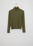 Bamboo Jersey Turtleneck — Apache Green