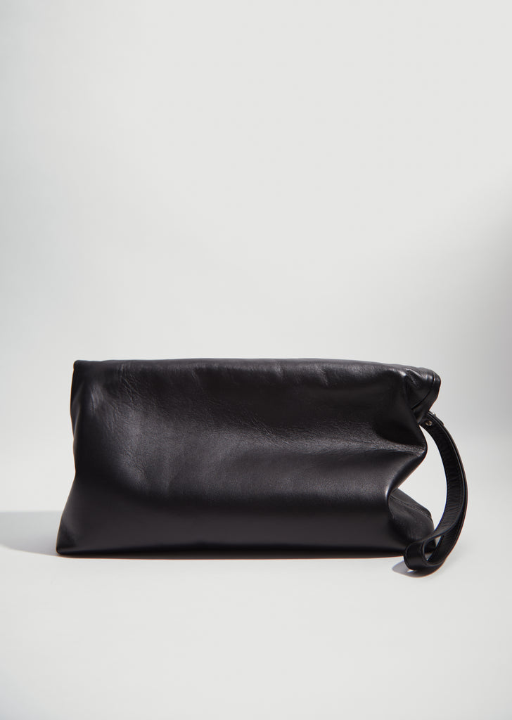 Folded Leather Clutch