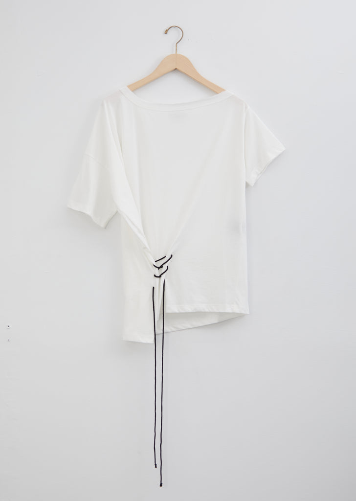 Asymmetrical Cotton Jersey T-Shirt — Off White