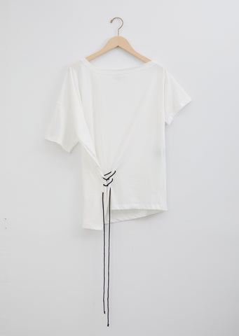 Asymmetrical Cotton Jersey T-Shirt — Off White