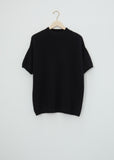 Pertusato Wool Short Sleeve Sweater — Black