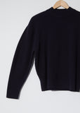Mock Neck Sweater — Navy
