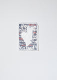 Long Ribbed Logo Socks — White