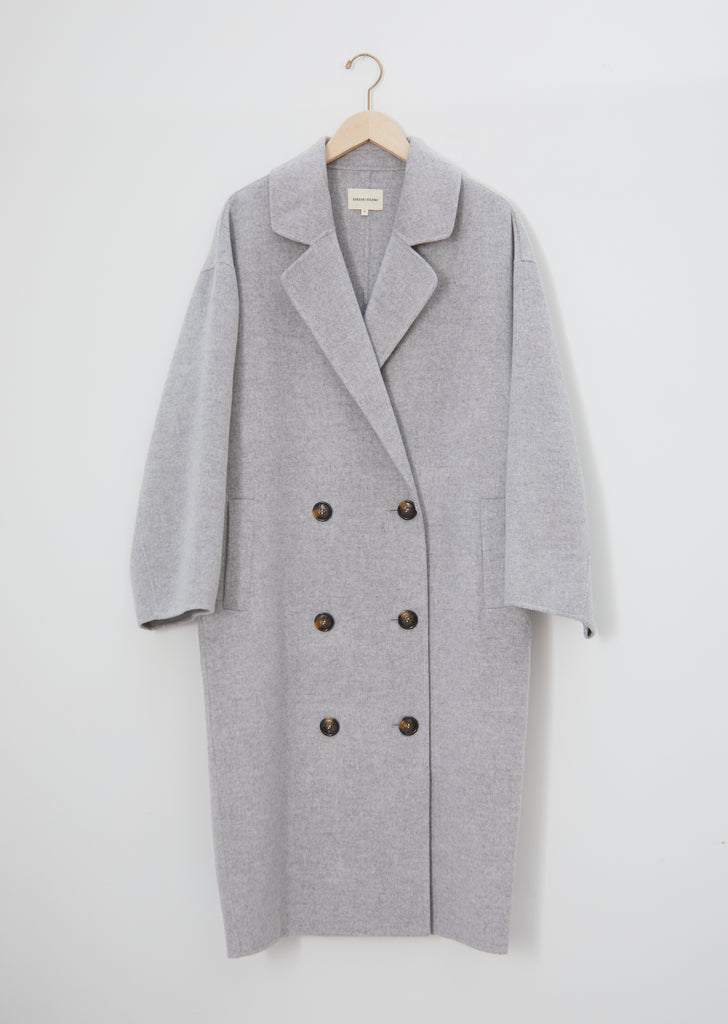 Borneo Wool & Cashmere Coat — Grey Melange