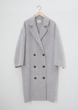 Borneo Wool & Cashmere Coat — Grey Melange