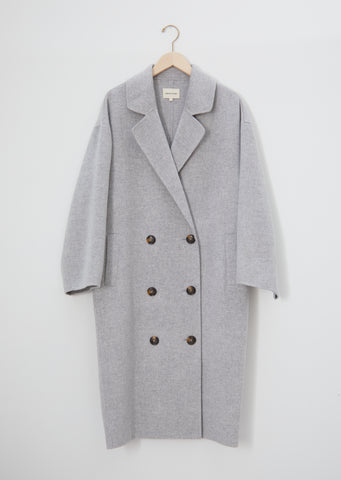 Borneo Wool & Cashmere Coat — Grey Melange