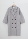 Borneo Wool & Cashmere Coat — Grey Melange