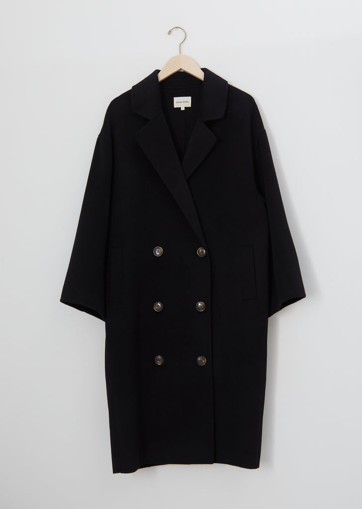 Borneo Wool & Cashmere Coat — Black