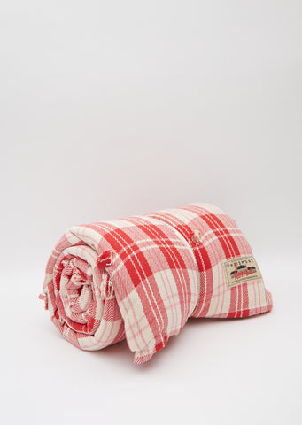 Cotton Check Futon — Pink