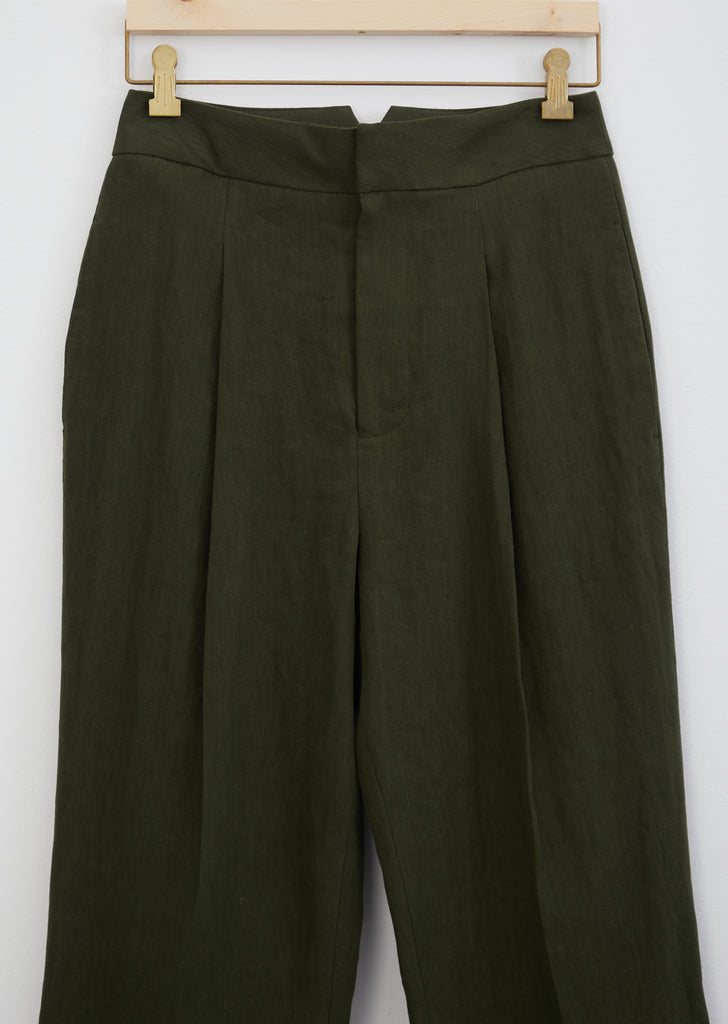 Pleated Linen Trouser