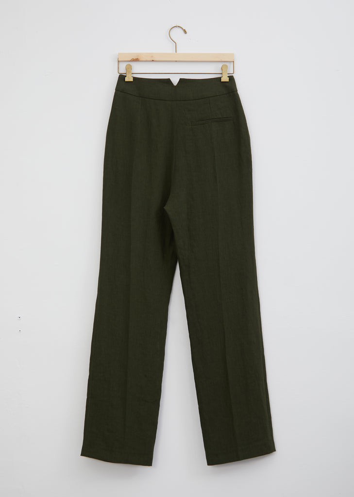 Pleated Linen Trouser