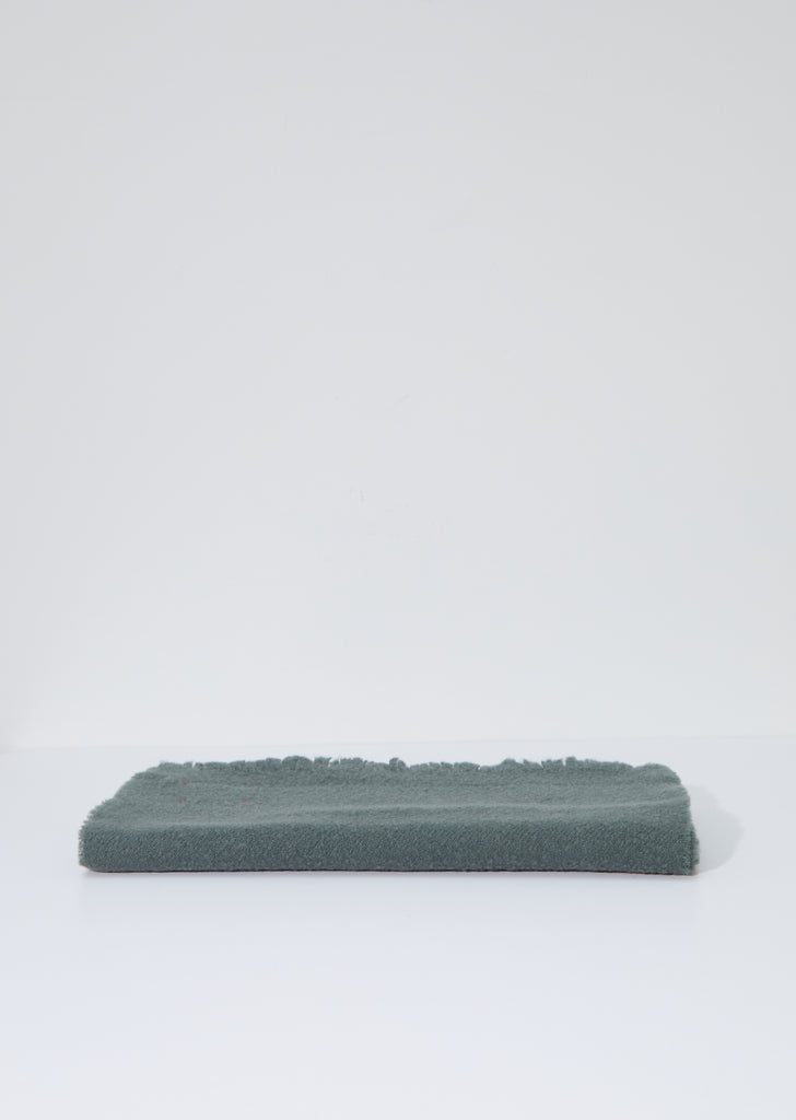 Solid Fleecy Wool & Cashmere Scarf — Sage