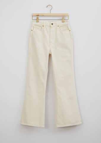 Gabbie Crop Jean — Ivory Rigid