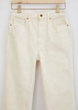 Gabbie Crop Jean — Ivory Rigid