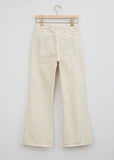 Gabbie Crop Jean — Ivory Rigid