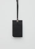 Leather Neck Pouch — Black
