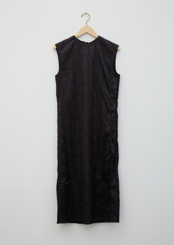 Darienne Floral Embossed Satin Dress
