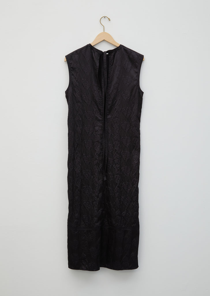 Darienne Floral Embossed Satin Dress