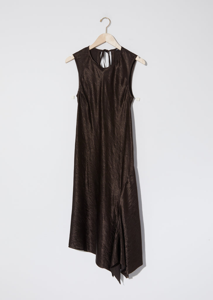 Lambeth Bias Asymmetrical Dress — Cigar