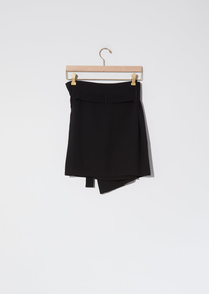 Wool-Viscose Belted Skirt