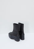 Zipped Platform Boot — Black