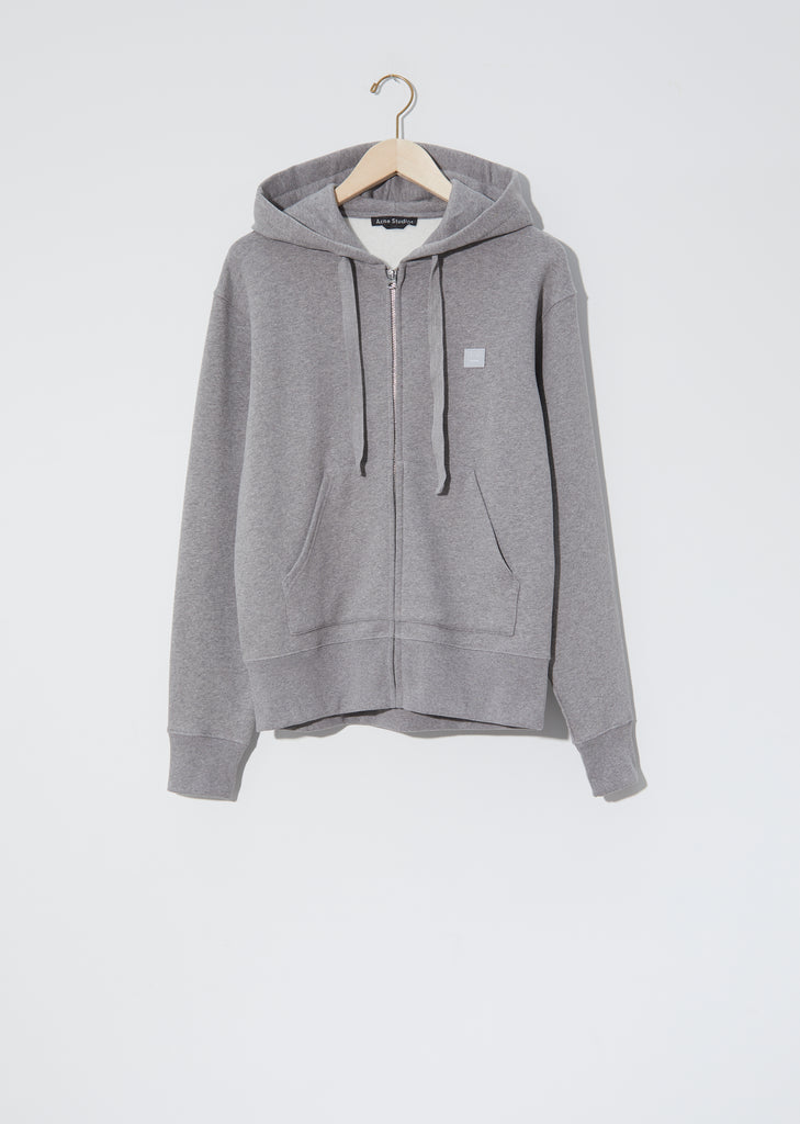 Unisex Ferris Zip Face Hoodie — Light Grey Melange