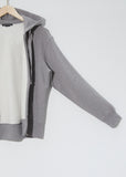 Unisex Ferris Zip Face Hoodie — Light Grey Melange