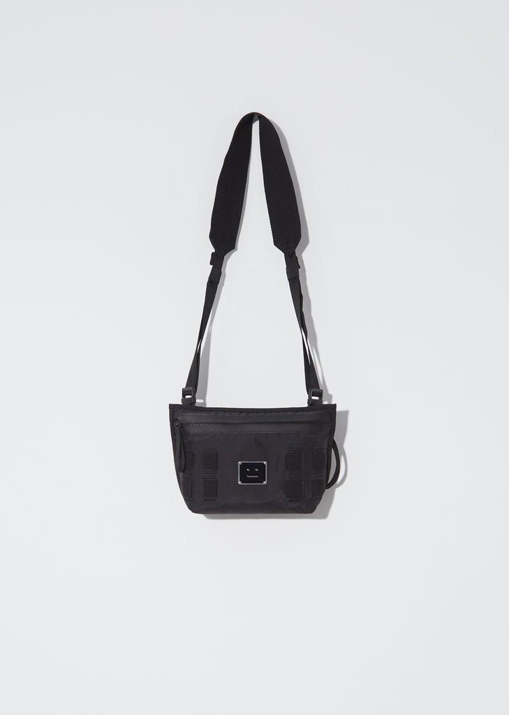 Unisex Agios Plaque Face Bumbag — Black