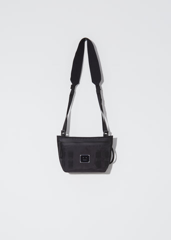 Unisex Agios Plaque Face Bumbag — Black