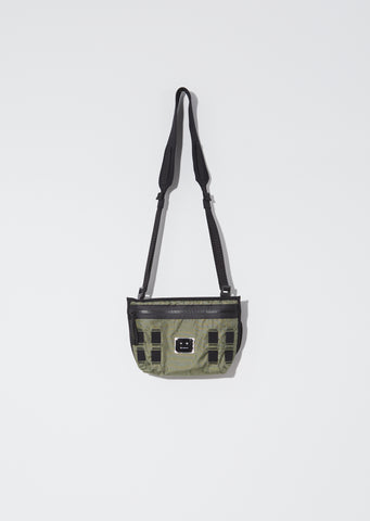 Unisex Agios Plaque Face Bumbag — Khaki Green