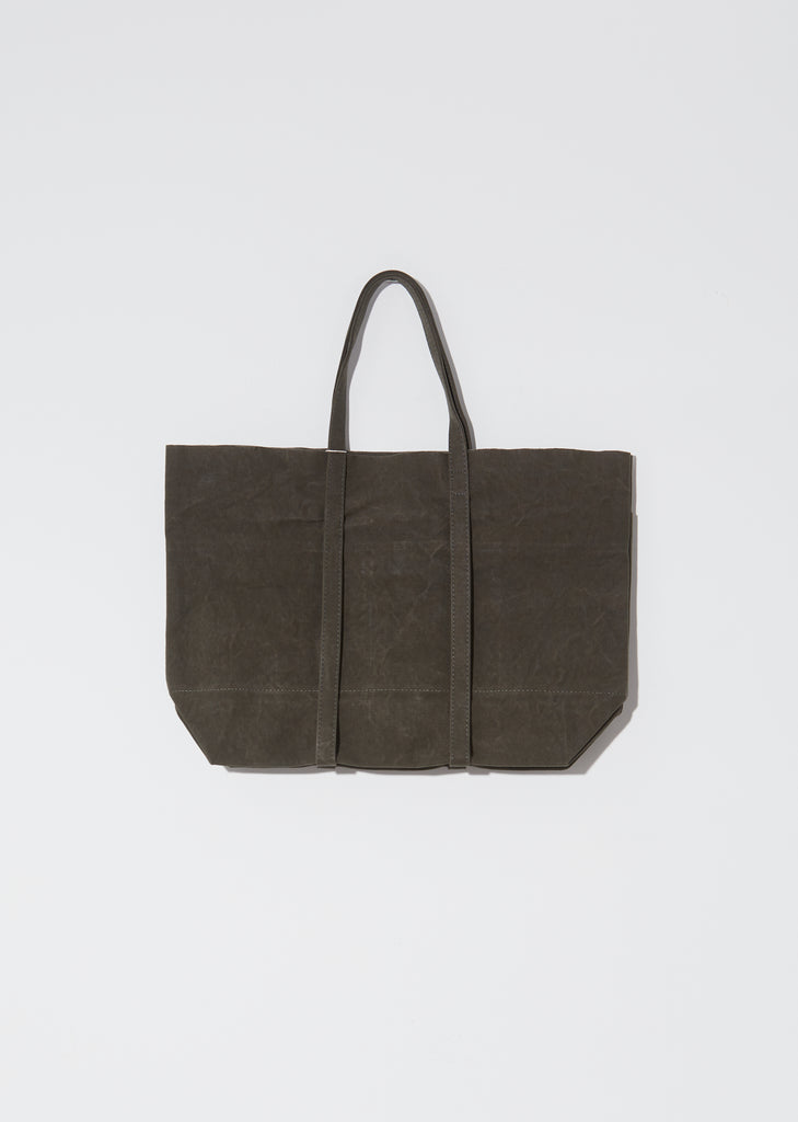 Washed Canvas 6-Pockets Tote, Medium — Khaki