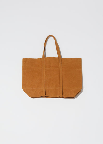 Washed Canvas 6 Pockets Tote, Medium — Mustard – La Garçonne